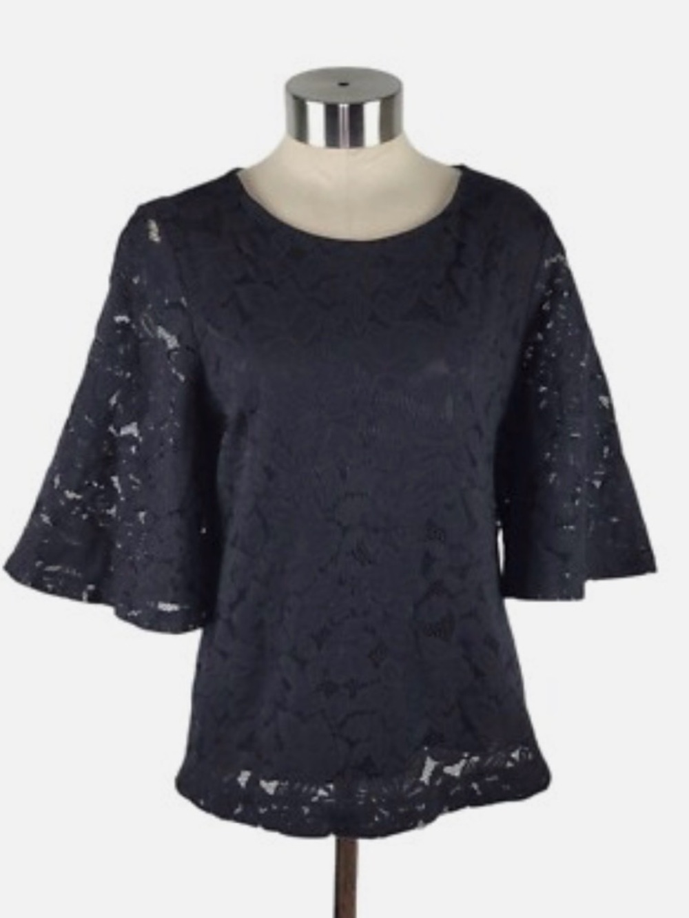 Banana Republic Black Floral Lace Blouse